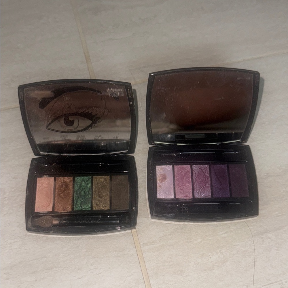Lancome Dual Eyeshadow Palettes in Pink, Purple, Green & Brown Shades
